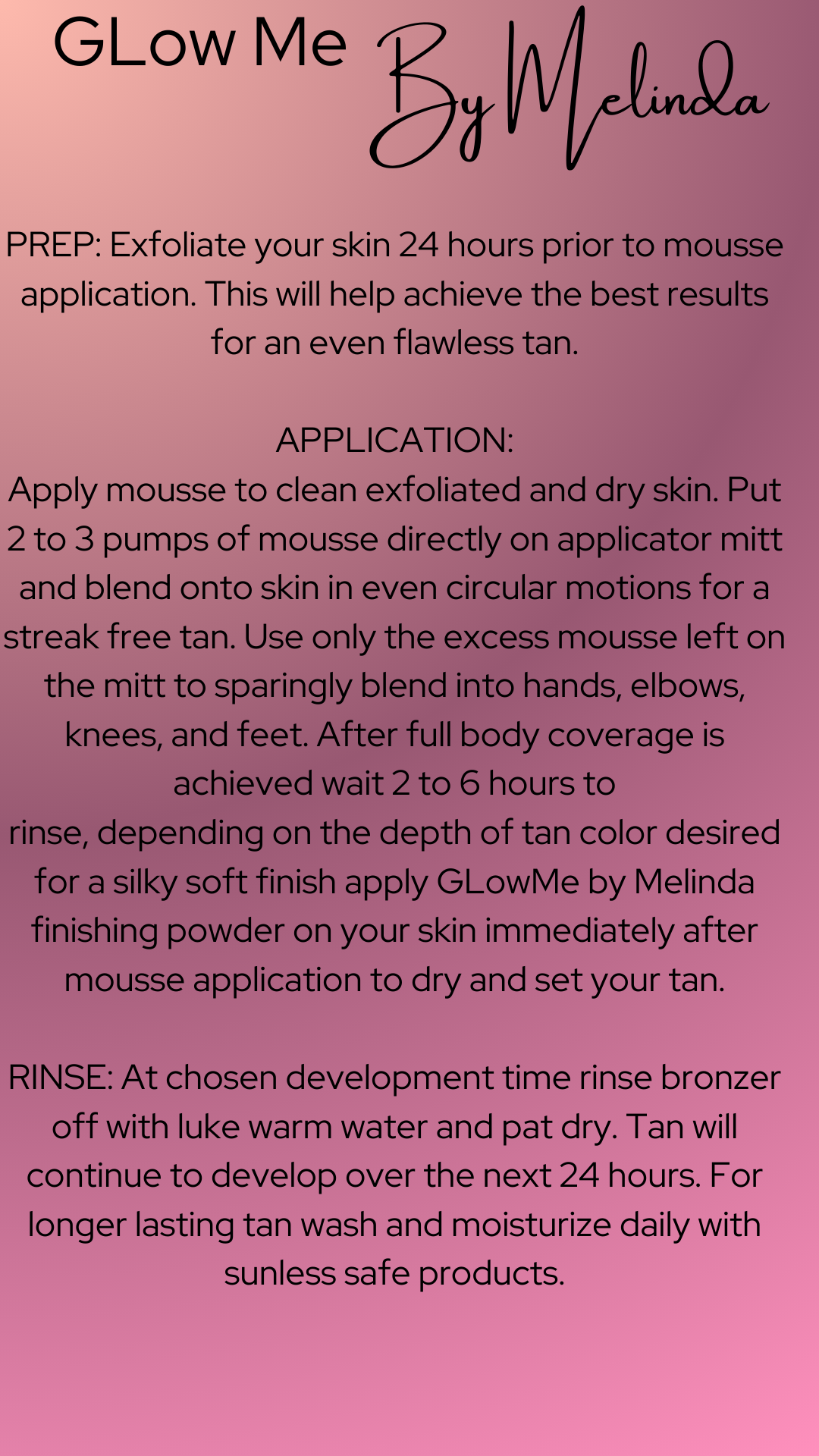 GLow Me By Melinda Complete Starter Kit